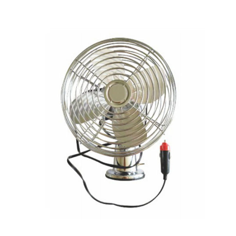 806.02.08 Malý chromovaný ventilátor s mechanickou pohyblivou hlavou